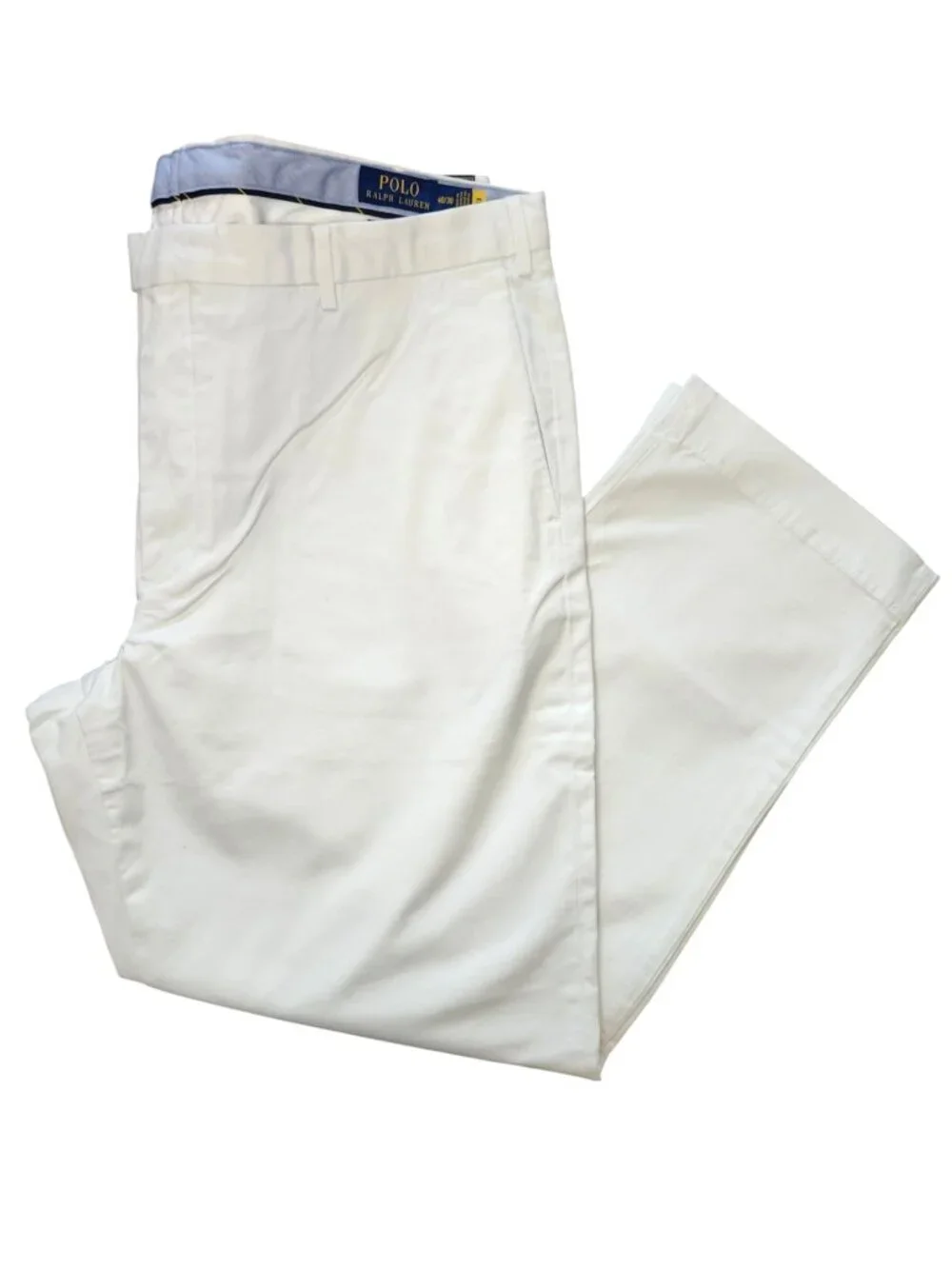 NEW Polo Ralph Lauren White Stretch Straight Fit Chinos Size 40x30